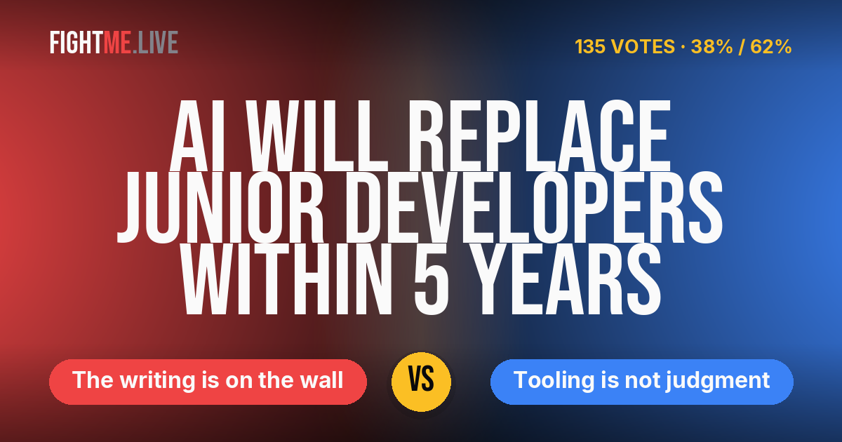 The writing is on the wall vs Tooling is not judgment